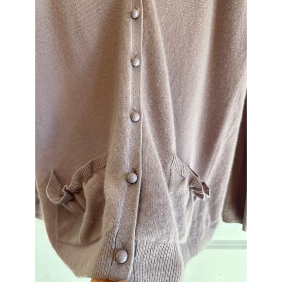 Talbots Wool Cardigan Sweater Light Purple with Cute Buttons and Pockets. - Picture 3 of 6